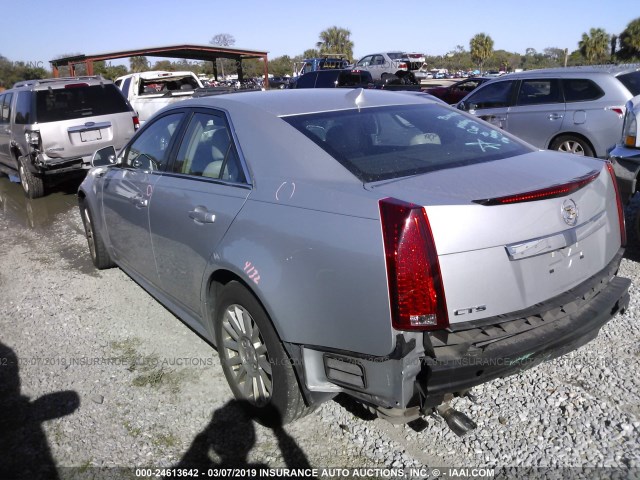 1G6DE5EY4B0153890 - 2011 CADILLAC CTS LUXURY COLLECTION SILVER photo 3