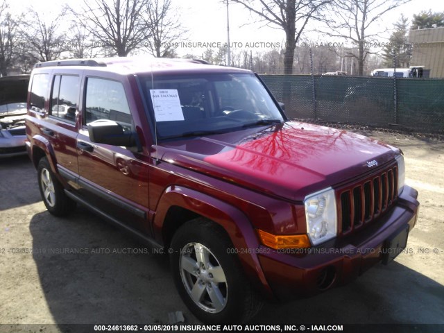 1J8HG48K96C195706 - 2006 JEEP COMMANDER RED photo 1