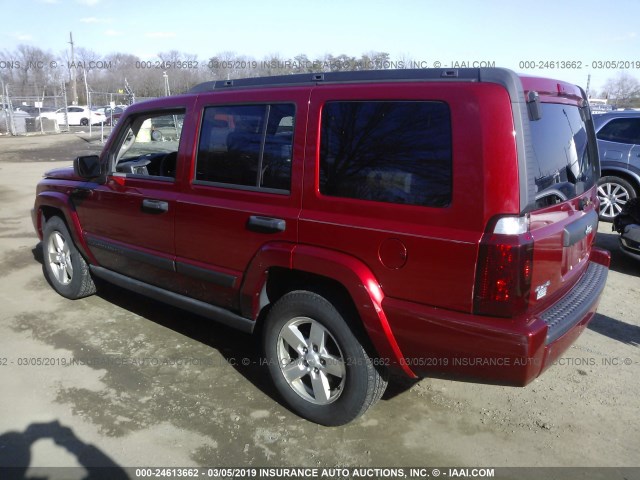 1J8HG48K96C195706 - 2006 JEEP COMMANDER RED photo 3