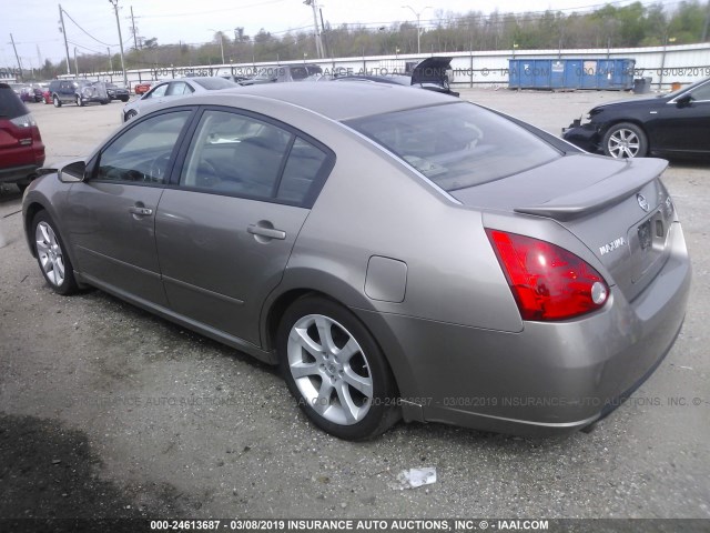 1N4BA41E78C830417 - 2008 NISSAN MAXIMA SE/SL BROWN photo 3