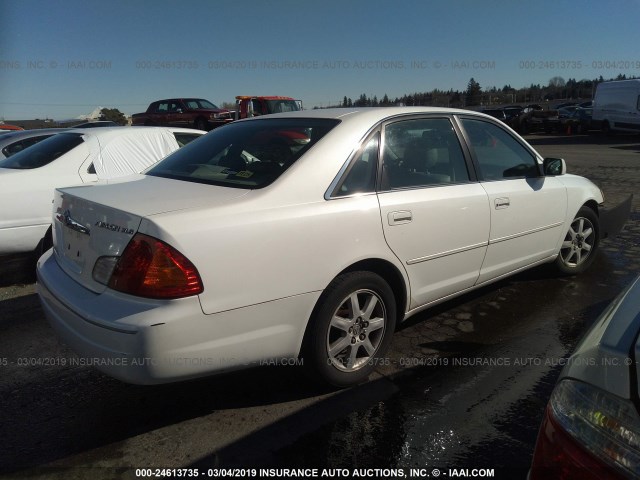 4T1BF28BX2U250703 - 2002 TOYOTA AVALON XL/XLS WHITE photo 4