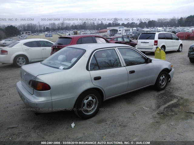 1NXBR12E7XZ267549 - 1999 TOYOTA COROLLA VE/CE/LE SILVER photo 4