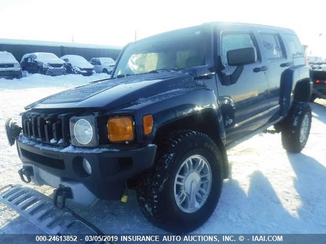 5GTEN13E088203108 - 2008 HUMMER H3 BLUE photo 2