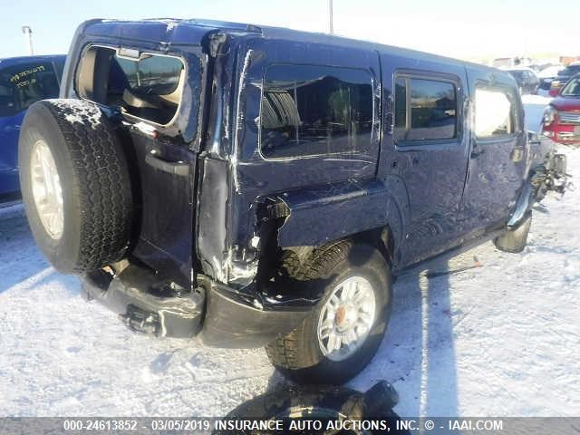 5GTEN13E088203108 - 2008 HUMMER H3 BLUE photo 4