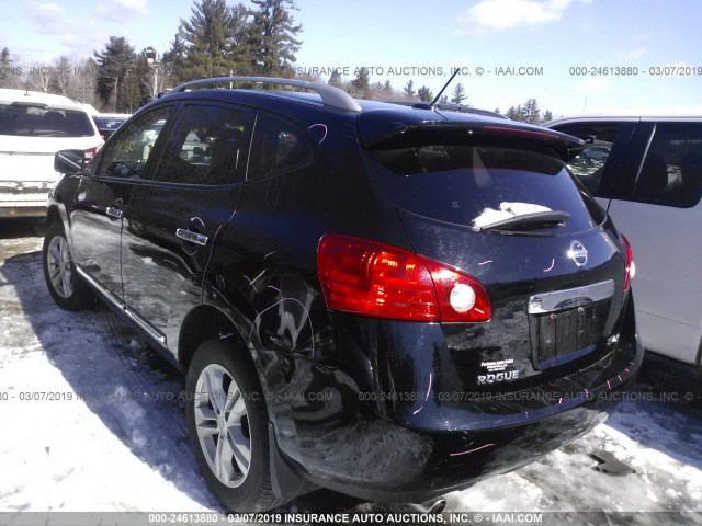 JN8AS5MV4CW714740 - 2012 NISSAN ROGUE S/SV BLACK photo 3