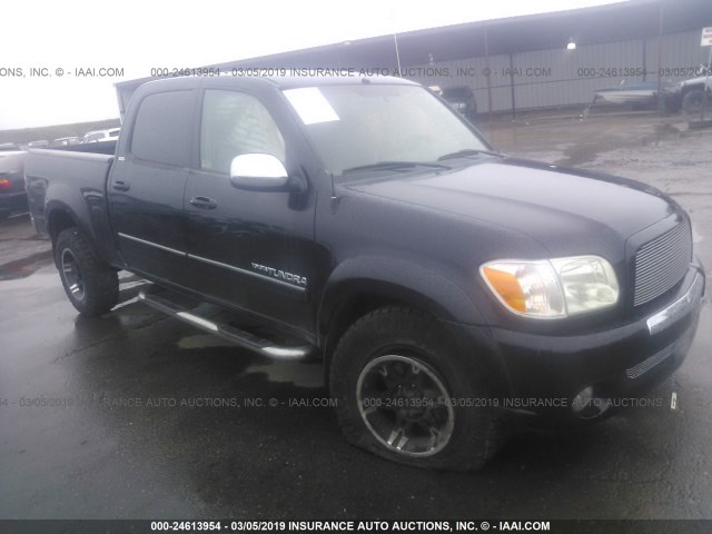 5TBET34105S473153 - 2005 TOYOTA TUNDRA DOUBLE CAB SR5 BLACK photo 1