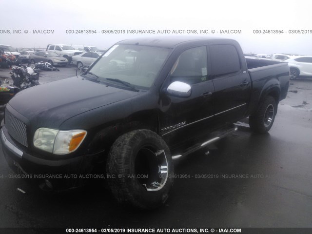 5TBET34105S473153 - 2005 TOYOTA TUNDRA DOUBLE CAB SR5 BLACK photo 2