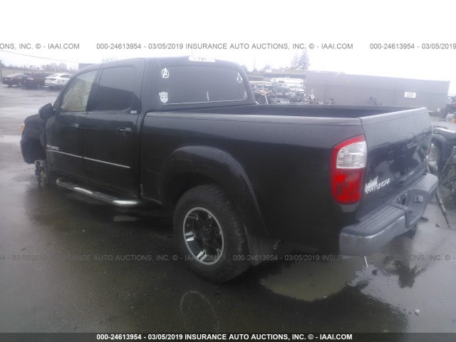 5TBET34105S473153 - 2005 TOYOTA TUNDRA DOUBLE CAB SR5 BLACK photo 3