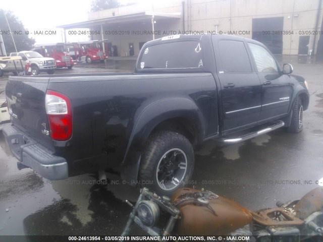 5TBET34105S473153 - 2005 TOYOTA TUNDRA DOUBLE CAB SR5 BLACK photo 4