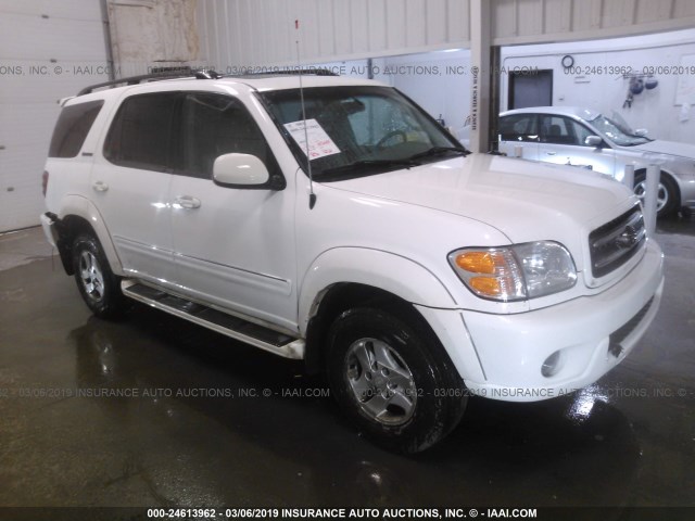 5TDBT48A42S104625 - 2002 TOYOTA SEQUOIA LIMITED WHITE photo 1