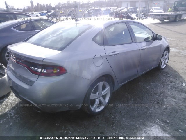 1C3CDFEB9ED794743 - 2014 DODGE DART GT GRAY photo 4