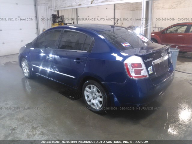 3N1AB6AP2BL686368 - 2011 NISSAN SENTRA 2.0/2.0S/SR/2.0SL Blau Foto 3