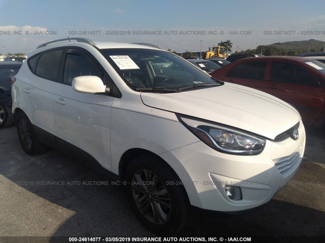 KM8JU3AG9EU791145 - 2014 HYUNDAI Tucson GLS/LIMITED/SE WHITE photo 1