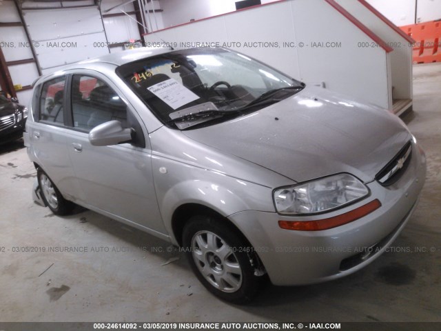 KL1TG62635B310966 - 2005 CHEVROLET AVEO LT SILVER photo 1