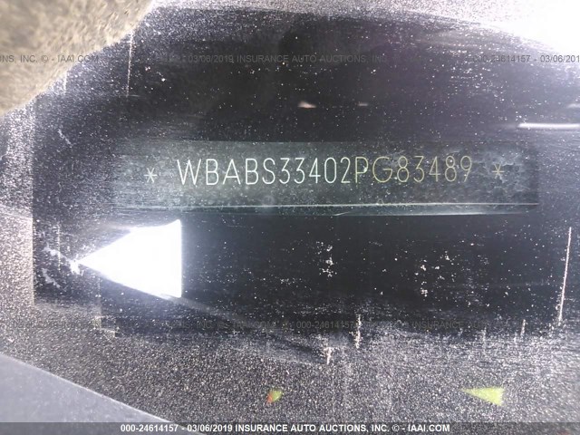 WBABS33402PG83489 - 2002 BMW 325 CI GRAY photo 9