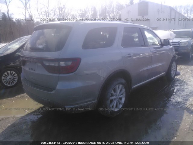 1C4RDJAG5EC389818 - 2014 DODGE DURANGO SXT GRAY photo 4