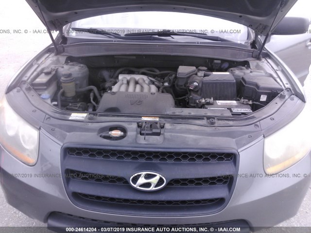 5NMSG13D09H253177 - 2009 HYUNDAI SANTA FE GLS GRAY photo 10