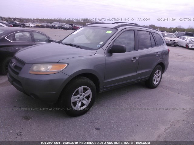 5NMSG13D09H253177 - 2009 HYUNDAI SANTA FE GLS GRAY photo 2