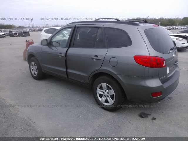 5NMSG13D09H253177 - 2009 HYUNDAI SANTA FE GLS GRAY photo 3