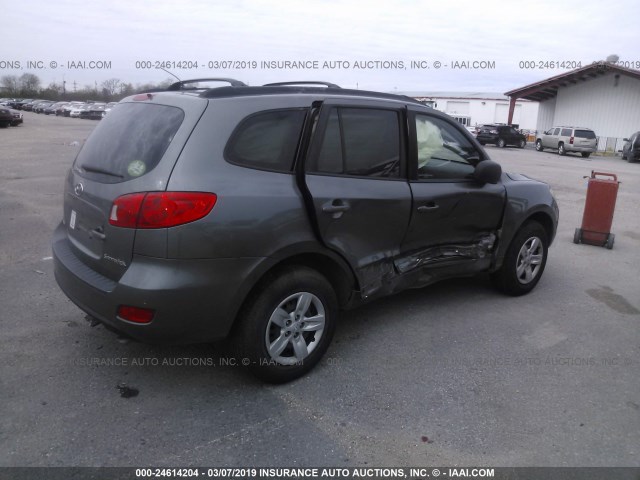 5NMSG13D09H253177 - 2009 HYUNDAI SANTA FE GLS GRAY photo 4