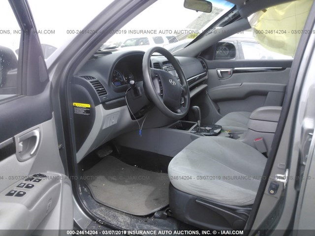 5NMSG13D09H253177 - 2009 HYUNDAI SANTA FE GLS GRAY photo 5