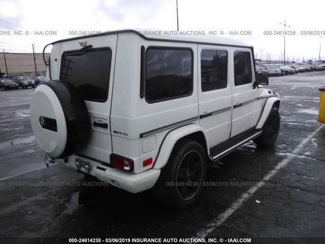 WDCYC7DF4DX207614 - 2013 MERCEDES-BENZ G 63 AMG WHITE photo 4