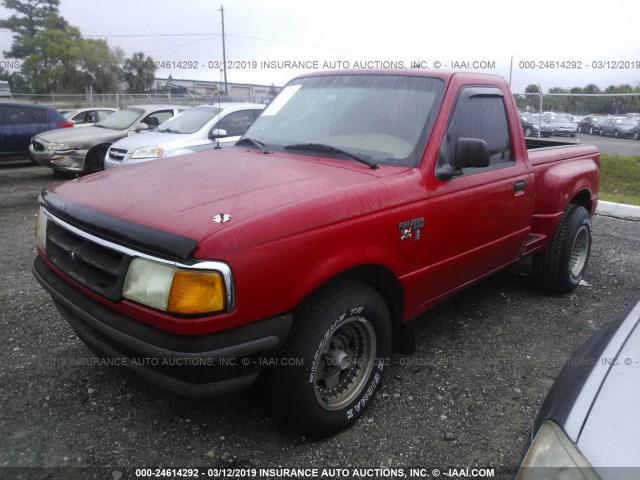 1FTCR10A1VPA69263 - 1997 FORD RANGER RED photo 2