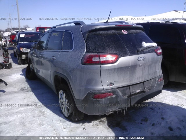 1C4PJMCB3FW714730 - 2015 JEEP CHEROKEE LATITUDE SILVER photo 3