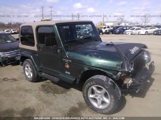 1J4FA59S11P312985 - 2001 JEEP WRANGLER / TJ SAHARA GREEN photo 1