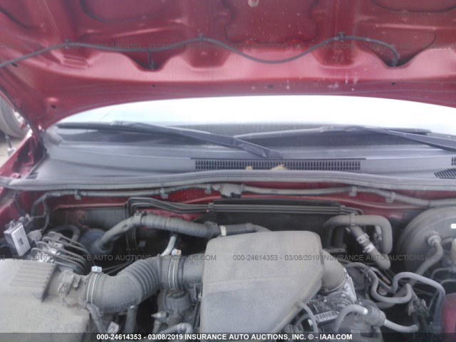 5TFJX4GN2CX012459 - 2012 TOYOTA TACOMA DOUBLE CAB 红色 照片 10