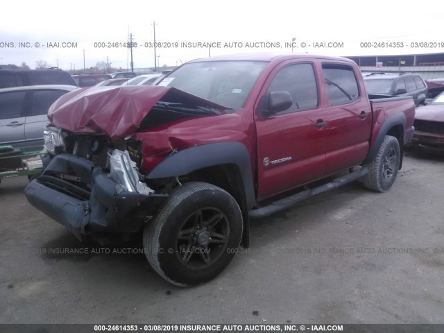 5TFJX4GN2CX012459 - 2012 TOYOTA TACOMA DOUBLE CAB 红色 照片 2