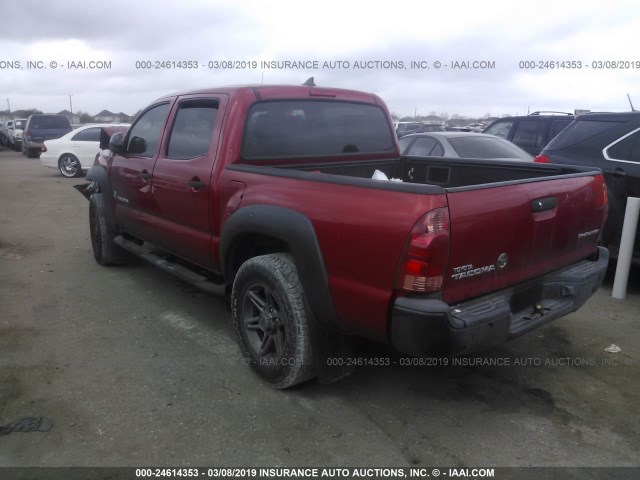 5TFJX4GN2CX012459 - 2012 TOYOTA TACOMA DOUBLE CAB 红色 照片 3