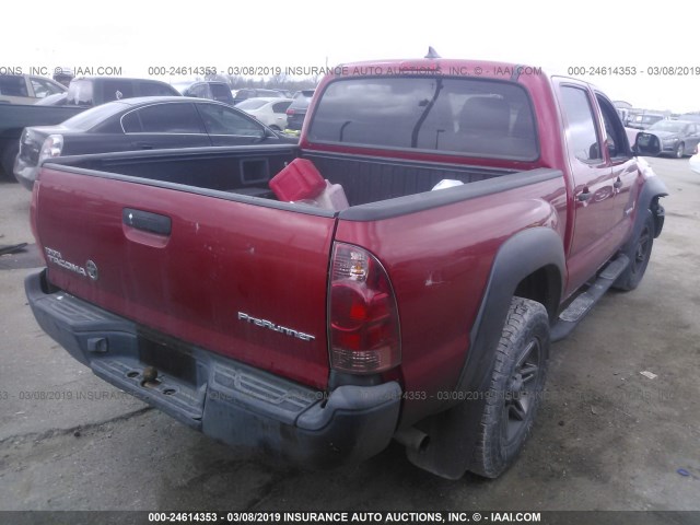 5TFJX4GN2CX012459 - 2012 TOYOTA TACOMA DOUBLE CAB 红色 照片 4