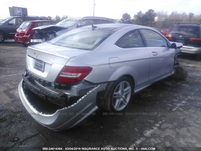 WDDGJ4HBXCF861508 - 2012 MERCEDES-BENZ C 250 SILVER photo 4