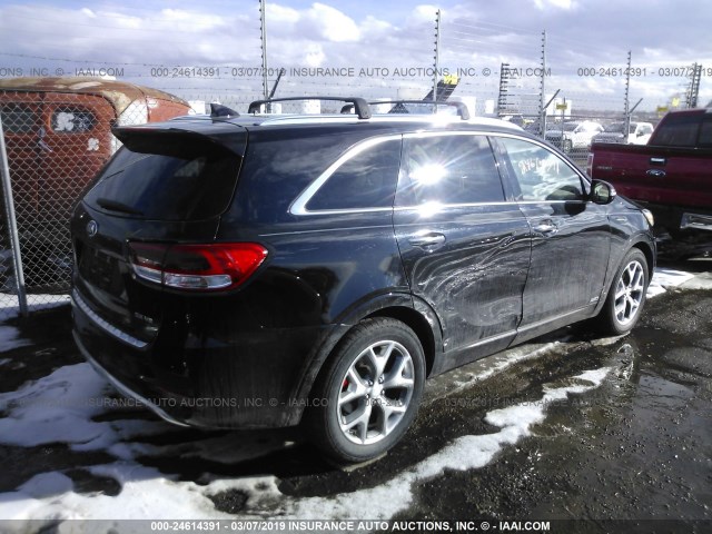 5XYPKDA59GG088786 - 2016 KIA SORENTO SX/SX LIMITED BLACK photo 4