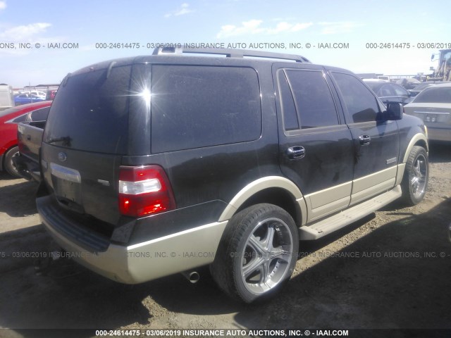 1FMFU18527LA52030 - 2007 FORD EXPEDITION EDDIE BAUER BLACK photo 4