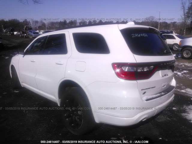 1C4RDJDG4JC126919 - 2018 DODGE DURANGO GT WHITE photo 3