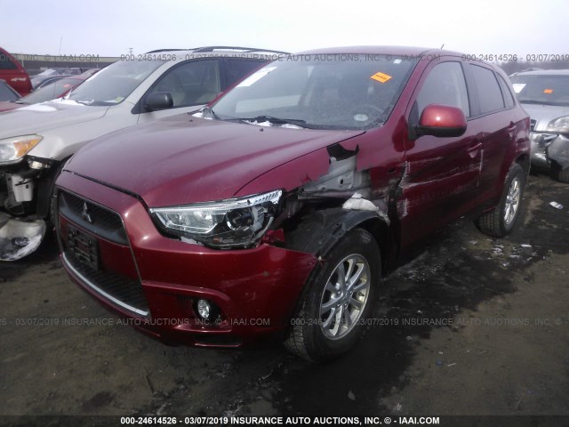 JA4AP3AU7BZ019835 - 2011 MITSUBISHI OUTLANDER SPORT ES RED photo 2