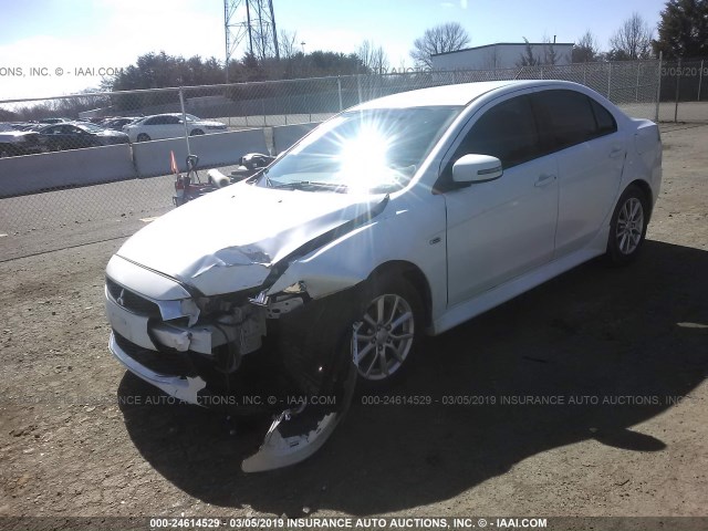 JA32U2FU6GU006356 - 2016 MITSUBISHI LANCER ES WHITE photo 2