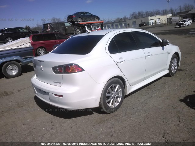 JA32U2FU6GU006356 - 2016 MITSUBISHI LANCER ES WHITE photo 4