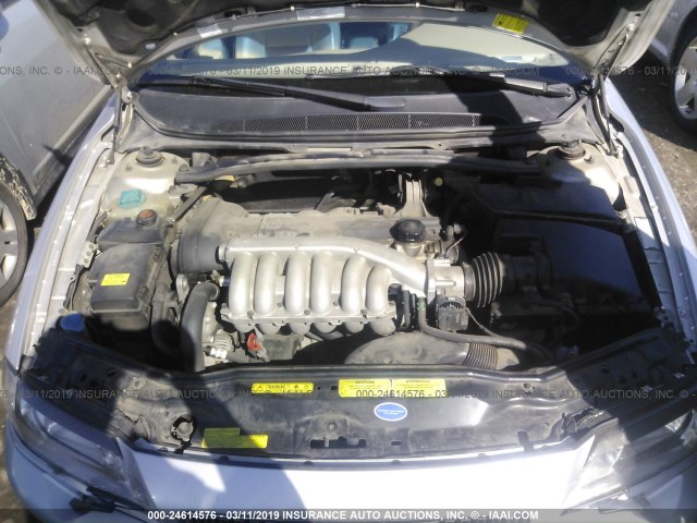 YV1TS92D331315072 - 2003 VOLVO S80 SILVER photo 10