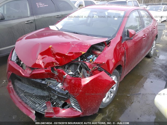 5YFBURHE4FP240491 - 2015 TOYOTA COROLLA L/LE/LE PLS/PRM/S/S PLS RED photo 2