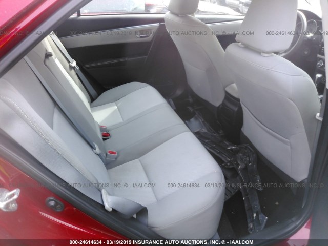 5YFBURHE4FP240491 - 2015 TOYOTA COROLLA L/LE/LE PLS/PRM/S/S PLS RED photo 8