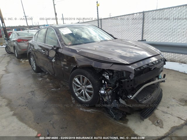 JN1AV7AR5EM701440 - 2014 INFINITI Q50 HYBRID PREMIUM/SPORT BROWN photo 1