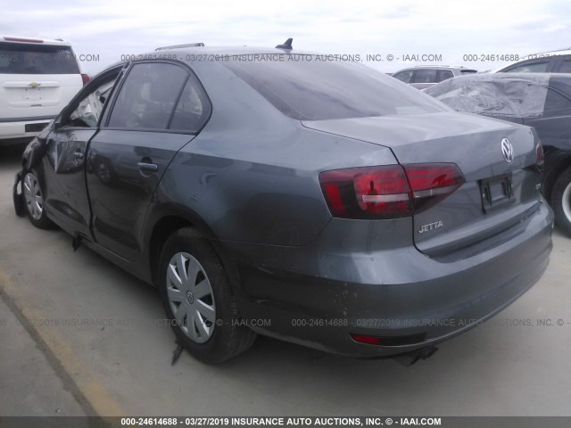 3VW267AJ5GM303013 - 2016 VOLKSWAGEN JETTA GRAY photo 3