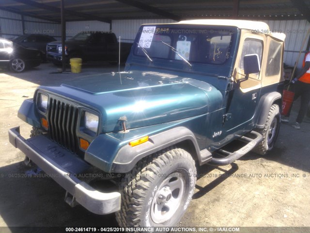 1J4FY19P9SP322245 - 1995 JEEP WRANGLER / YJ S/RIO GRANDE GREEN photo 2