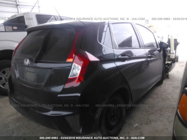 JHMGK5H51GX032347 - 2016 HONDA FIT LX BLACK photo 4