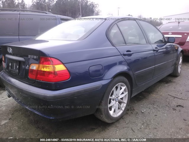 WBAAZ33495KW77258 - 2005 BMW 325 IS SULEV BLUE photo 4
