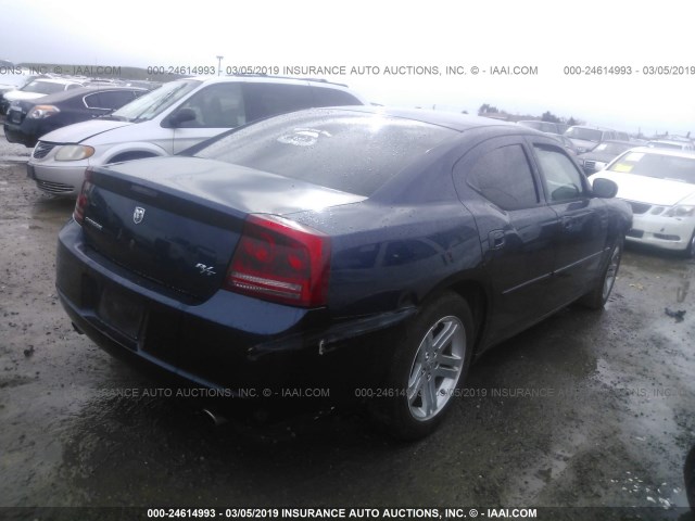 2B3KA53H46H302272 - 2006 DODGE CHARGER R/T BLUE photo 4