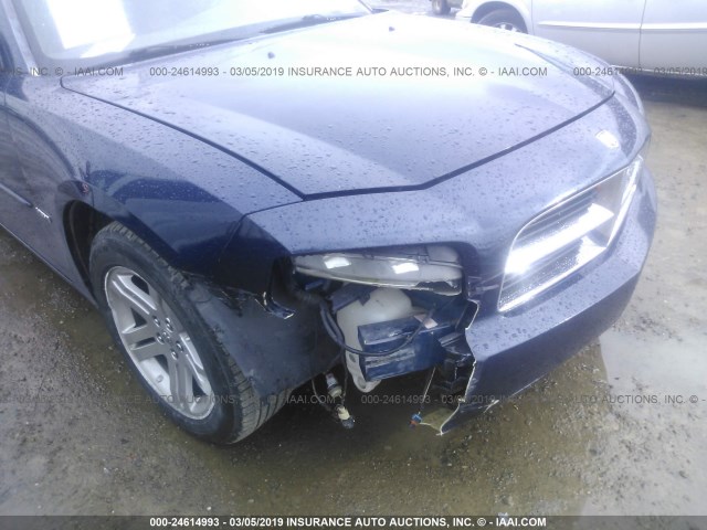 2B3KA53H46H302272 - 2006 DODGE CHARGER R/T BLUE photo 6